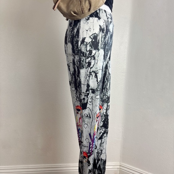 Halfheart Abstract Face Print Jogger Pants Size S - Picture 4 of 9